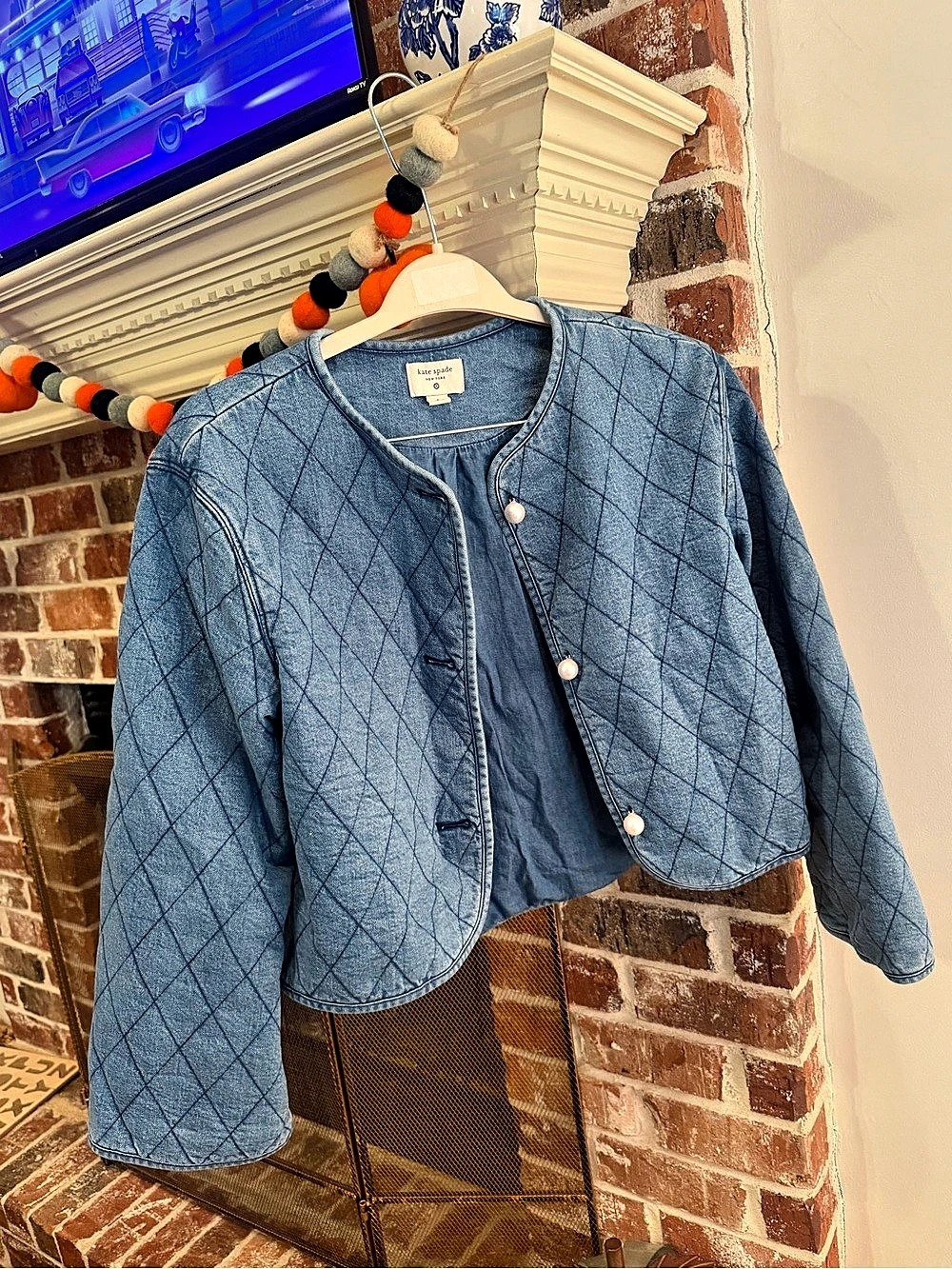 Kate Spade New York x Target Quilted Denim Jacket Blue Size small